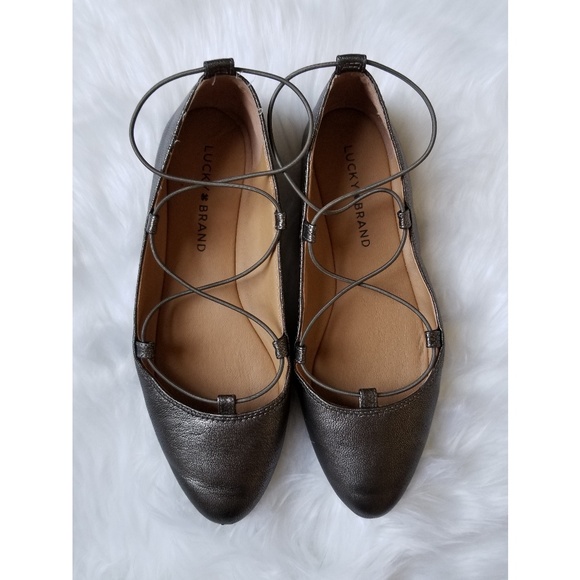 Lucky Brand Shoes - Lucky Brand Eaviee Ballet Flat - Metallic Pewter